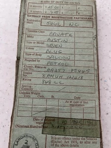 Austin Mini Saloon MK1 1961 Vintage Log Book Collectible Memorabillia - Picture 1 of 1
