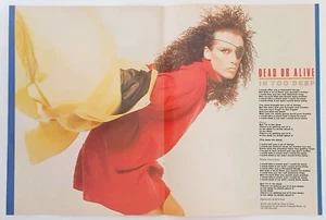 DEAD OR ALIVE PETE BURNS magazine pull out pin up centre fold poster vintage 80s - Bild 1 von 6