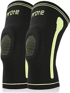 Protle Knee Compression Brace Support with Silicone Gel Pads for Gym Workout - Picture 1 of 13