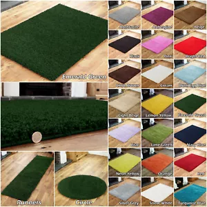 Modern Extra Soft 5cm Shaggy Non Slip Bedroom Living Room Carpet Runner Area Rug - Picture 1 of 95