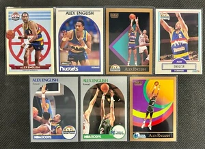 ALEX ENGLISH ~ 7x NBA Basketball Card Lot [NUGGETS/BUCKS] Hall of Fame Great! - Picture 1 of 1