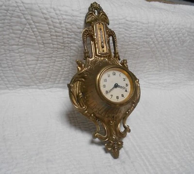 PENDULE murale Ancienne de Style Louis XV en régule doré - Photo 1/4