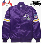 Minnesota Vikings Satin Bomber Purple Varsity Vintage Football Jacket Men Women