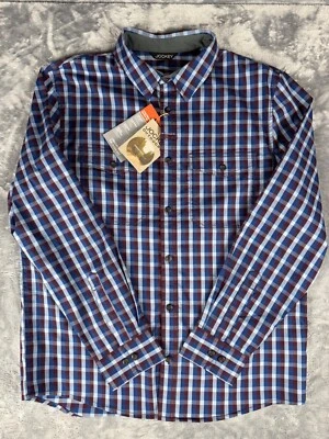Jockey Outdoor Shirt Mens L Blue Plaid Long Sleeve Business Casual - Image 1 of 4