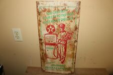 Vintage Texaco Gas Station Chevrolet Ford Gas Pump 24" Metal Sign