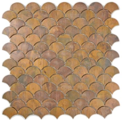 Carreaux En Métal Mosaïque Cuivre Mur Marron Cuisine WB49-1504 1 Tapis - Photo 1/4