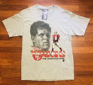 VTG 90s Steve Young San Francisco 49ers Lee Sport Nutmeg T Shirt Men's Size L