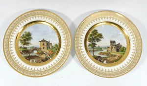 Plato pintado a mano París siglo XIX A-9 - Imagen 1 de 20