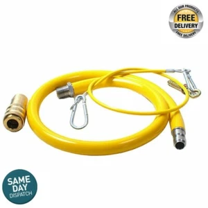 Tubo flessibile per catering commerciale giallo gas catering tubo 1/2" 1000 mm - Foto 1 di 3