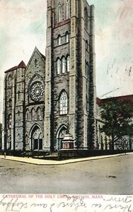 Vintage Postcard 1907 Cathedral Of The Holy Cross Parish Boston Massachusetts MA - Picture 1 of 2