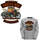 Biker classic Harley-Motiv historic Motorcycle USA Longsleeve T-Shirt *4260 grau