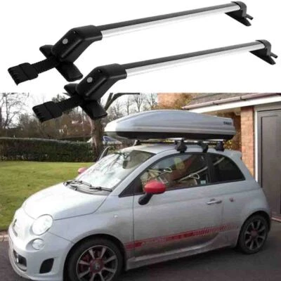 For Fiat 500 Sport Car Top Roof Rack 41.3"Cross Bar Luggage Carrier Bar Aluminum Foto 1 de 4