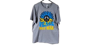 Sunflower Peace Not War Ukraine SIZE LG T Shirt I Stand With Ukraine Vinyl NEW - Picture 1 of 1