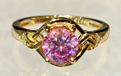 Moissanite Diamond Ring All Colours Lab-Created Stone - S925 Sizes 6 to 11 US - Image 1 of 4