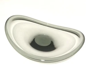 HOLMEGAARD PER LUTKEN Smoked Gray Danish Art Glass Bowl-12”x11” Vtg 1959 MCM - Picture 1 of 18