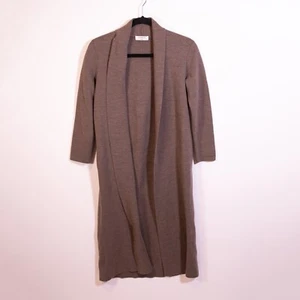 Babaton Aritzia Kirby Wool Blend Open Front Shawl Collar Long Cardigan Sweater S - Picture 1 of 4