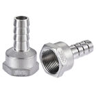 304 Stainless Steel Hose Barb Fitting Coupler 15mm Barb G3/4 Female Thread 2Pcs