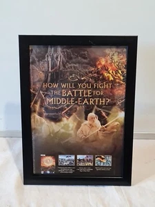 Lord Of The Rings Battle Middle Earth 2004 PC FRAMED ADVERT GAME POSTER A4 8X12" - Picture 1 of 2