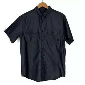 Zoo York Men’s Size Medium Dark Gray Short Sleeve Casual Button Down Shirt - Picture 1 of 8
