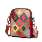 New Fashion Leather Color Plaid Stitching Cowhide Shell Bag Shoulder Women's Bag