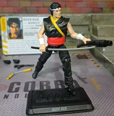 GI JOE ~ 2010 QUICK KICK NINJA ~ 100% COMPLETE & CARD ~ ROC POC  COBRA - Image 1 of 4