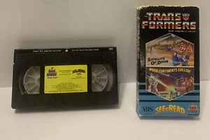 The Transformers See & Read VHS 1985 Satellite of Doom & When Continents Collide - Picture 1 of 9