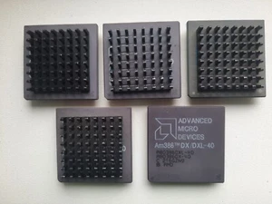 386 AMD Am386 DX/DXL-40 A80386DX-40 386DX Vintage CPU GOLD - Picture 1 of 17