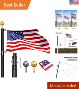 In-Ground Flag Pole Kit – Durable 14 Gauge Design with Reinforced Locking System - Picture 1 of 10