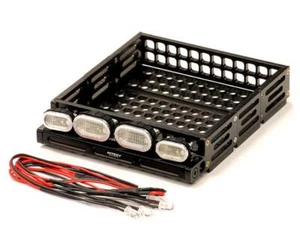 T8 Realistic 1/10 Scale Metal Luggage Tray with 4 LED Adj. Spot Light 125x107mm - Picture 1 of 1