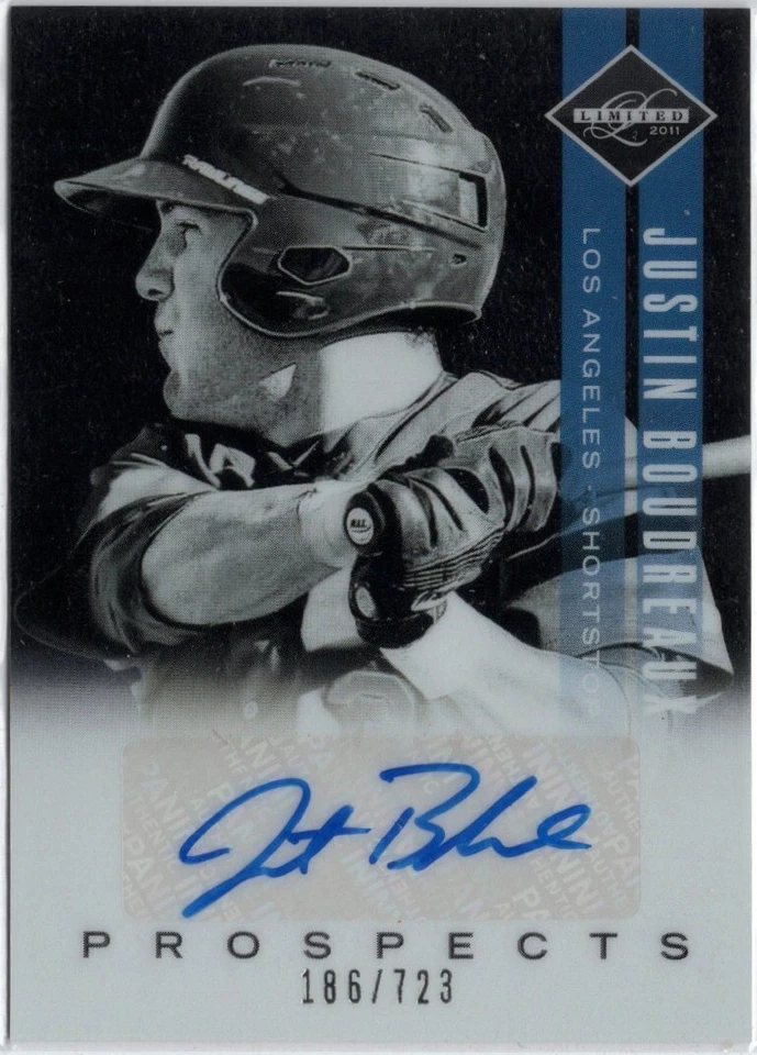 2011 Limited Prospects Justin Boudreaux Autograph Card #21 /723  - Image 1 of 1