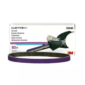 3M Cubitron II File Belt, 33440, 80+, 10 mm x 330 mm , 3/8 in x 13 in, Qty 10 - Picture 1 of 1