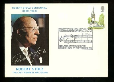 Postal History Great Britain #911 R Stolz Trophy Music Pictorial 1980 London - Image 1 of 2