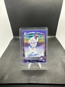 Arjun Nimmala 2025 Bowman Mega Box Auto BMA-AN Purple Mojo /199 Blue Jays - Bild 1 von 10