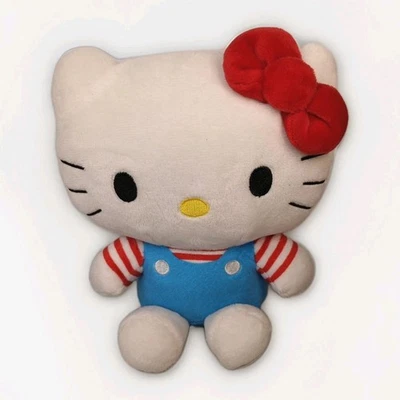 Hello Kitty 2021 Mattel 8" Peluche Azul Conjunto Arco Rojo Sanrio Peluche Gato Foto 1 de 4