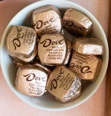 DOVE - TIRAMISÚ CHOCOLATE CON LECHE ENVUELTO INDIVIDUALMENTE - ¡BOLSA A GRANEL VALOR LIMITADO AHORA!! Foto 1 de 4