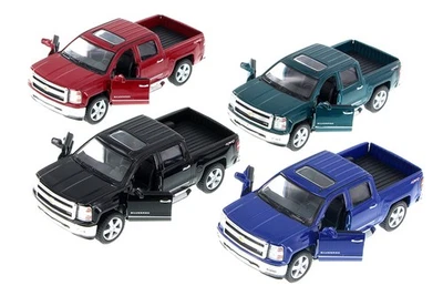 2014 Chevy Silverado Pick-up Truck, SET OF 4 -  Kinsmart 5381D - 1/46 Scale Die - Image 1 of 4