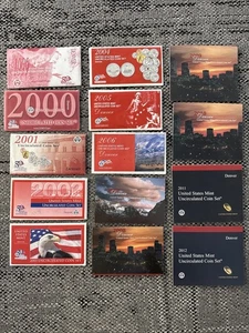 Lot Of 14 - 1999-2012 US Mint Uncirculated Coin Set Denver - Picture 1 of 8