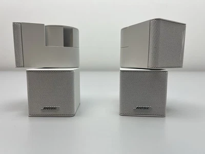 2x BOSE Jewel Premium Lautsprecher Weiß Top Zustand Lifestyle &Acousstimass #12a - Bild 1 von 4