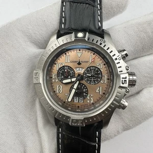 CHASE DURER SWISS QUARTZ CDW-0051 AIR FIGHTER CHRONOGRAPH SAPPHIRE 45MM - RUNS - Picture 1 of 10
