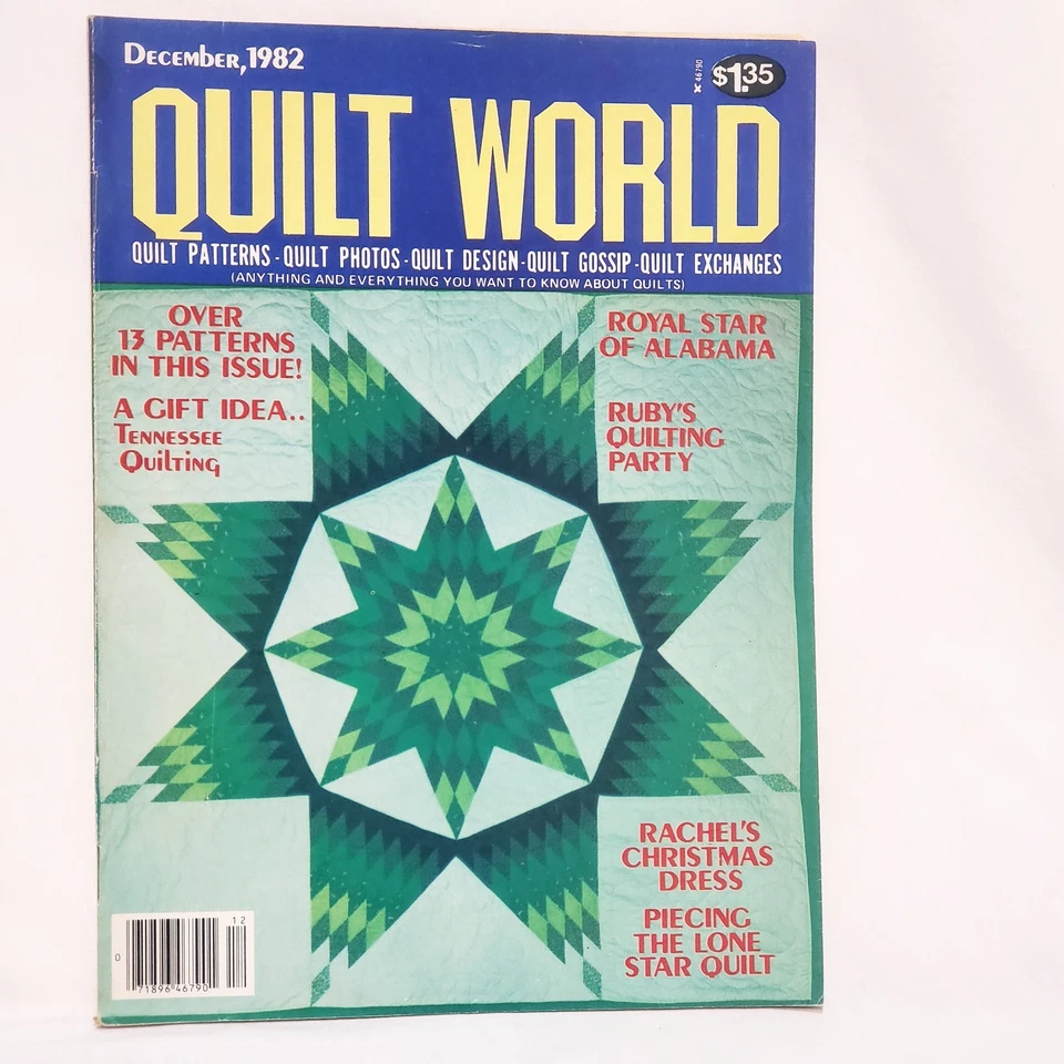 Quilt World Magazine December 13 Patterns 1982  Royal Star Christmas Dress - Image 1 of 4