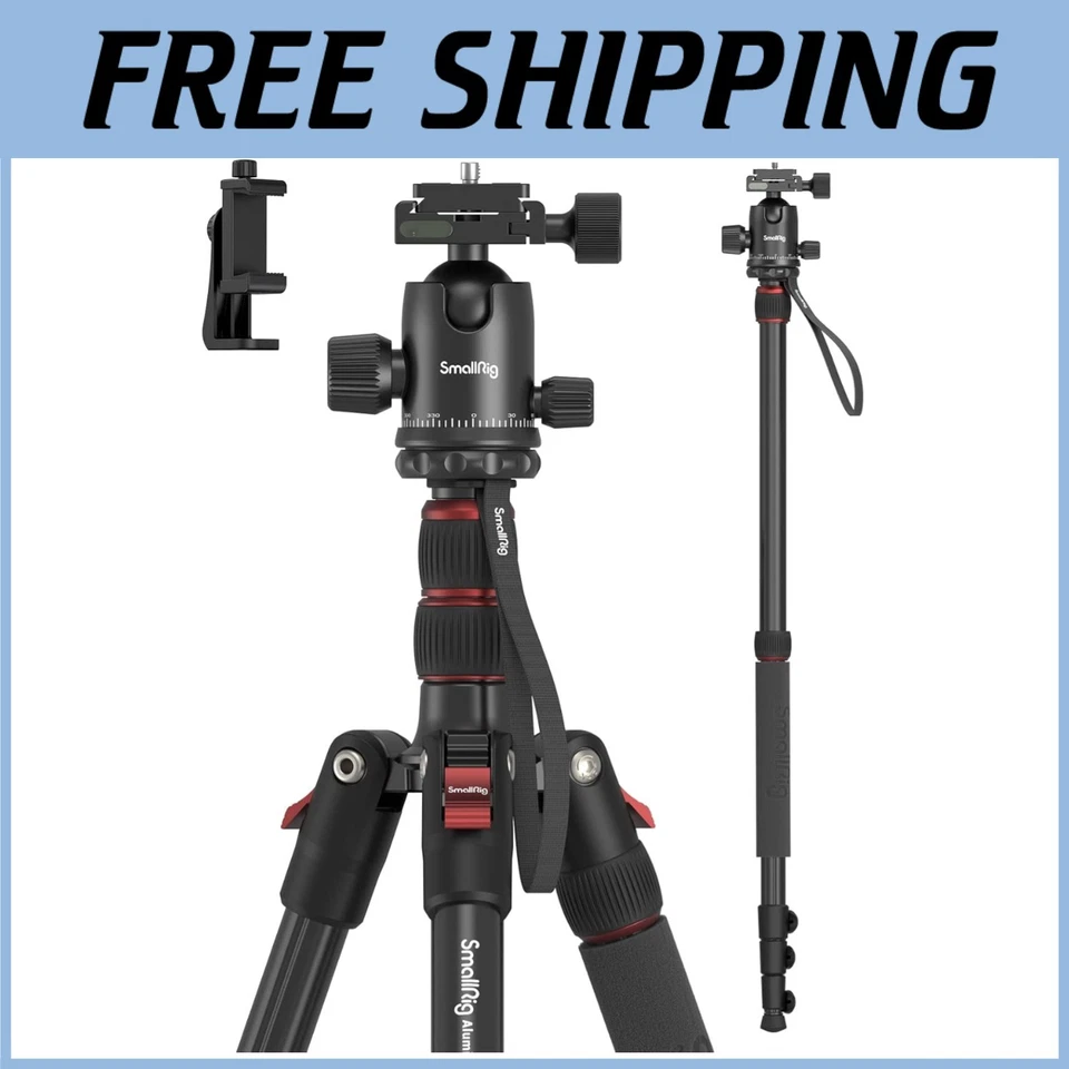 Sturdy Aluminum Camera Tripod - 33lb Weight Limit - Image 1 of 4