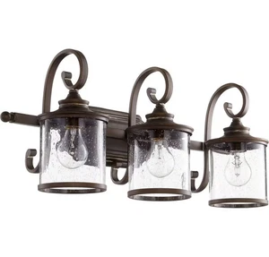 Quorum 5073-3-39 San Miguel 26.75" 3-Light Bath Vanity in Vintage Copper - Picture 1 of 2