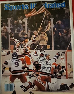 Firmado Jim Craig Olympic Hockey Miracle Team 3/3/1980 Deportes Ilustrada Cubierta - Imagen 1 de 7