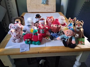 Set completo Rudolph Island of Misfit Toys peluche Beanie Stuffins con etichette anni 90 vintage - Foto 1 di 18