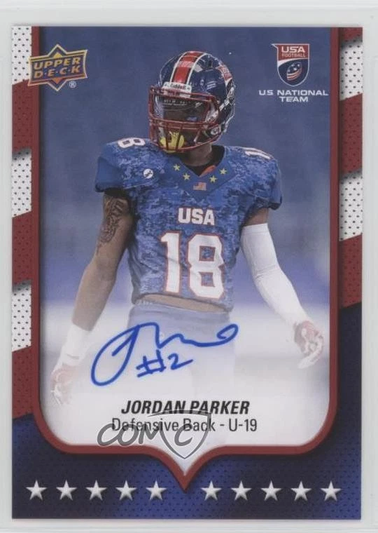 2016 Upper Deck USA Football USA U19 Auto Jordan Parker #18 Auto - Image 1 of 2