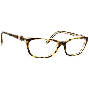 Tiffany & Co. Eyeglasses TF 2074 8155 Blonde Havana/Gold Cat Eye Italy 52-16 135 - Picture 1 of 6