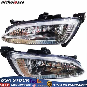 For 2013-2015 Hyundai Santa Fe Fog Lights Fog Lamp Passenger & Driver Side RH LH - Picture 1 of 11