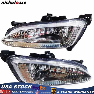 For 2013-2015 Hyundai Santa Fe Fog Lights Fog Lamp Passenger & Driver Side RH LH - Изображение 1 из 4