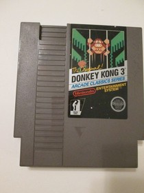 Donkey Kong 3 Arcade 1986 5 screw Nintendo NES Nintendo Tested WORKING
