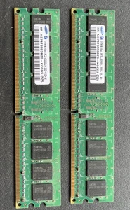 2x Samsung 512mb 1rx8- Pc2 3200U - 333-10-A1 Memory Ram - Picture 1 of 2